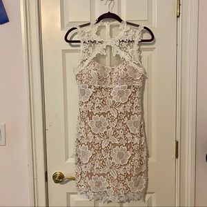 White lace cocktail dress !